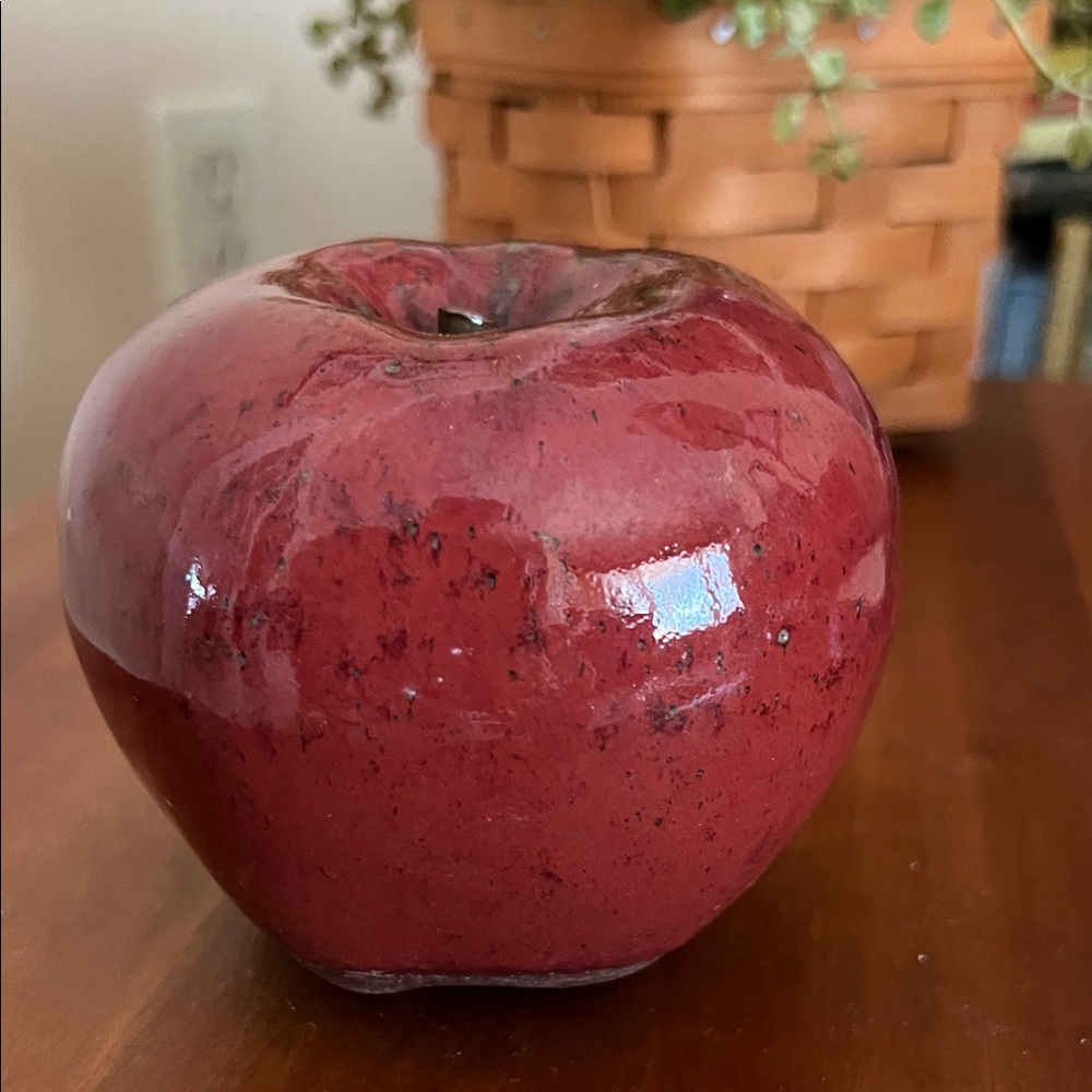 Beautiful Stoneware Red Apple